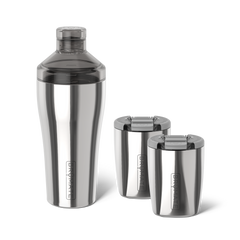 Cocktail Shaker + Rocks Bundle | Polished Stainless | 22/12oz