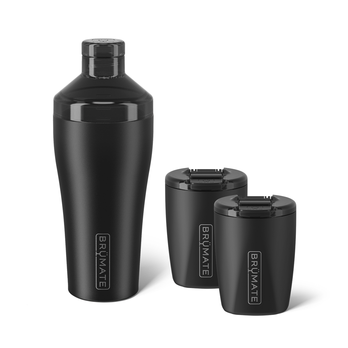 Cocktail Shaker + Rocks Bundle | Matte Black | 22/12oz