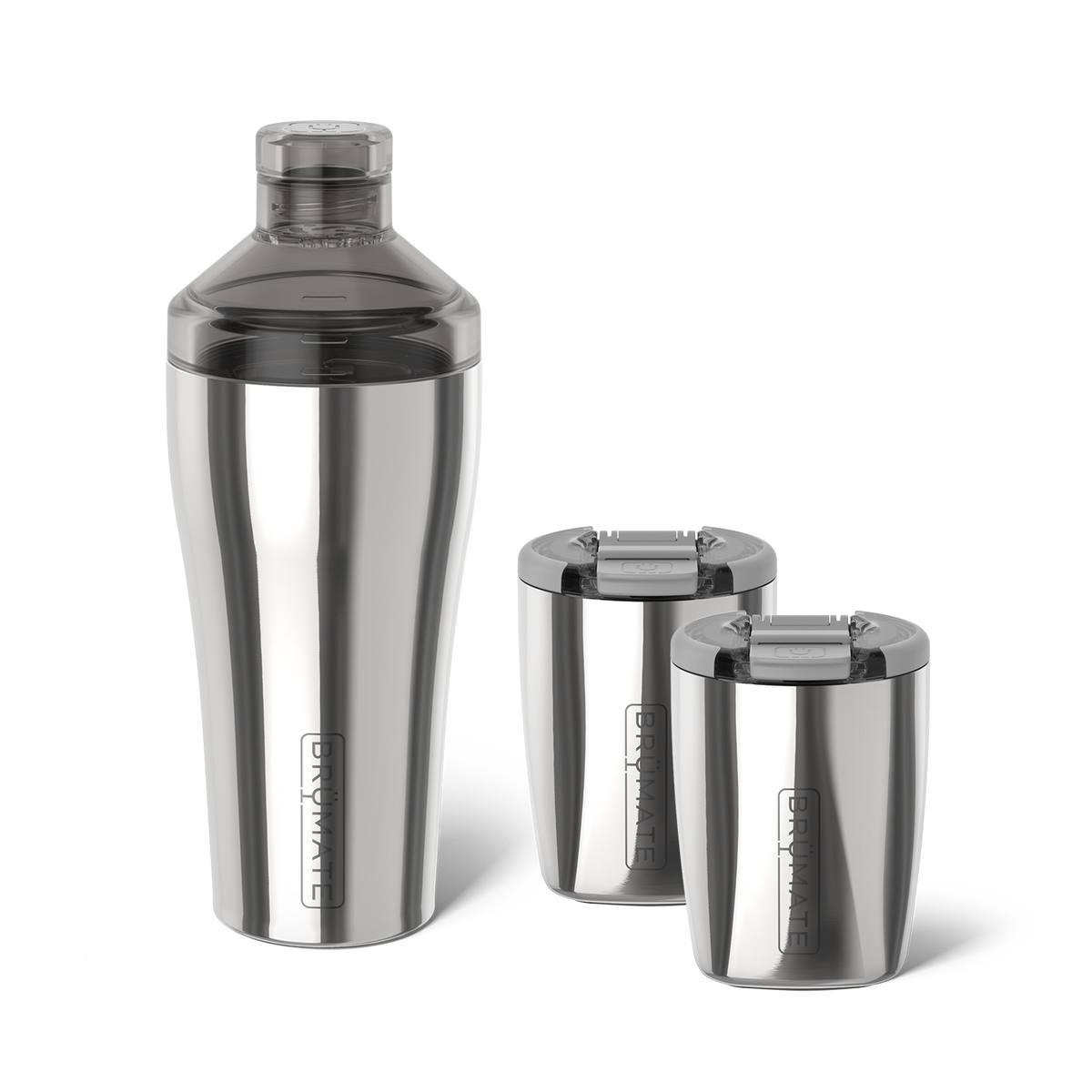Cocktail Shaker + Rocks Bundle | Polished Stainless | 22/12oz