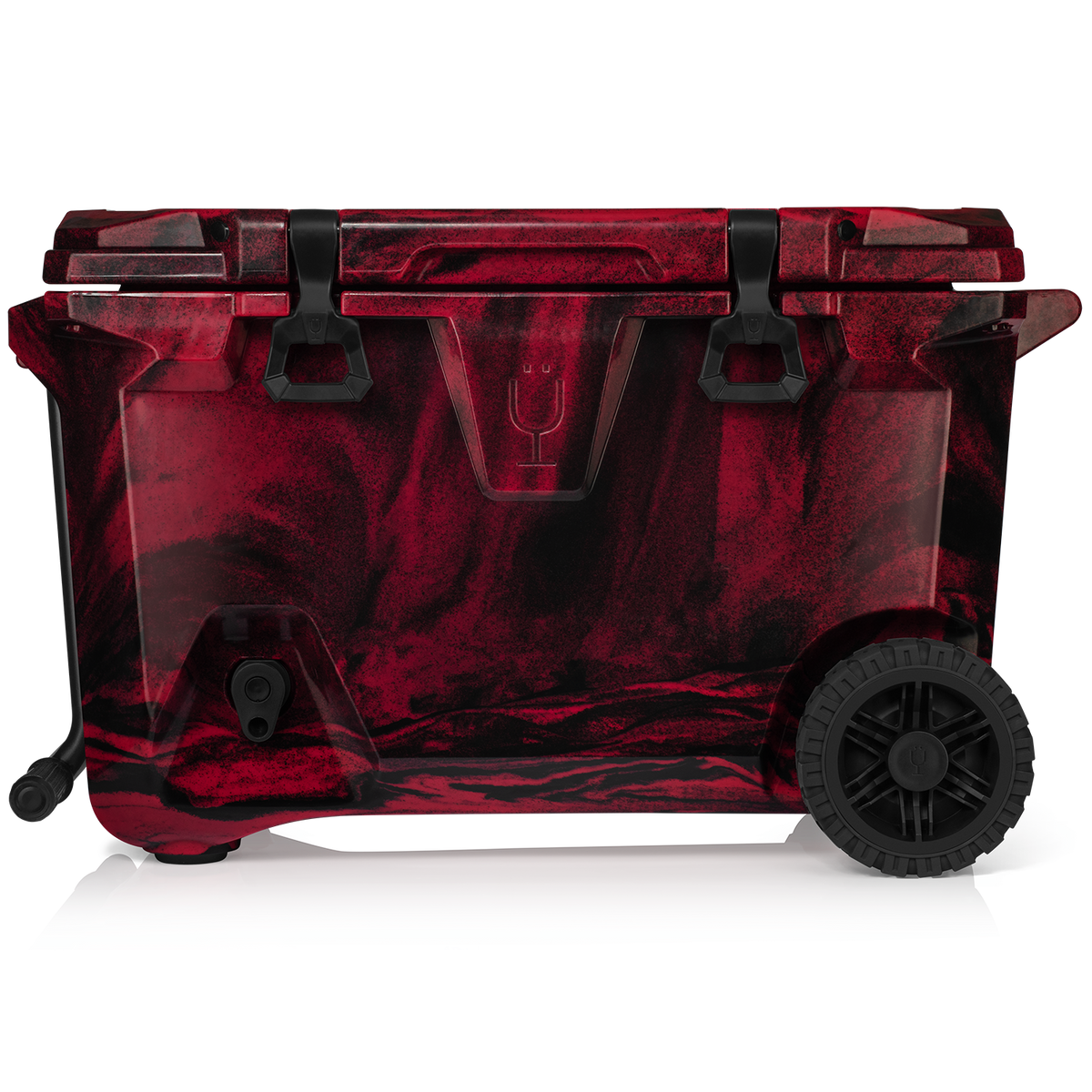 BrüTank 55-Quart Rolling Cooler | Red & Black Swirl